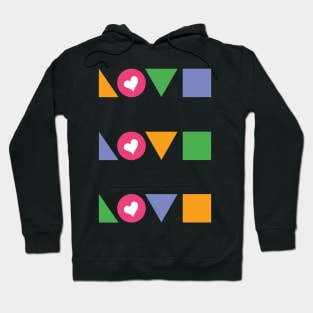 Love, Geometrical and Colorful Hoodie